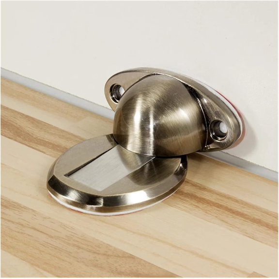 Thicknessed Zinc Alloy Magnetic Door Stopper Sticker Hidden Door Holders Catch Floor Nail-Free Doorstop Door Hardware