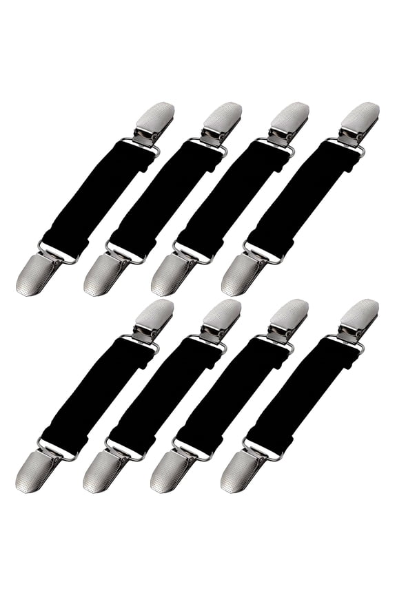 8 Pcs Winter Mitten Clips Elastic Stainless Steel Gloves Clips for Toddler Kids Adults Dress Cinch Sweater Cardigan Shawl Clip