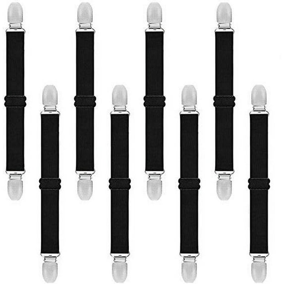 Thicven Adjustable 8 Pcs Mens Hiking Boots Clips, Boot Straps Pant Stirrups Clips for Women and Men Motorcycle Biker Smooth Jeans Trousers