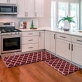thumbnail image 1 of Thideape Red Kitchen Mat, 17.3 x 47 in, Easy To Clean 2 Count, 1 of 6