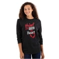 thumbnail image 1 of Thief Stole My Heart Valentines Day Women's Long Sleeve T Shirt Brisco Brands S, 1 of 6