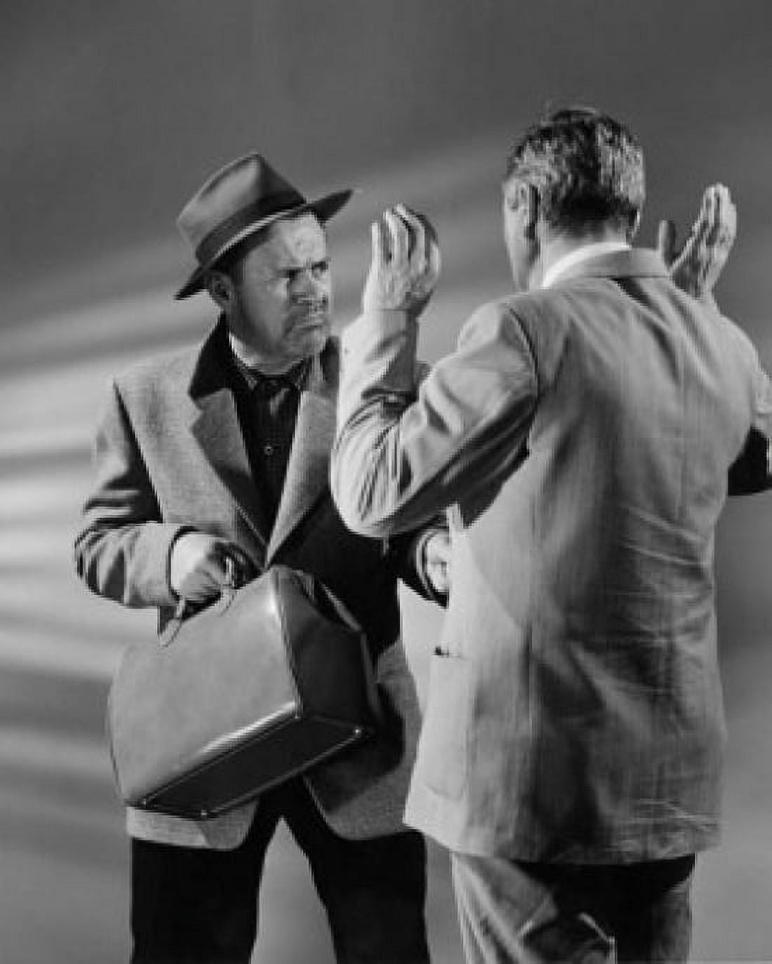 Thief stealing a bag from a mature man Canvas Art -  (18 x 24)