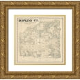 thumbnail image 1 of Thielepape 15x15 Gold Ornate Wood Framed with Double Matting Museum Art Print Titled - Hopkins County Texas - Thielepape 1885, 1 of 4