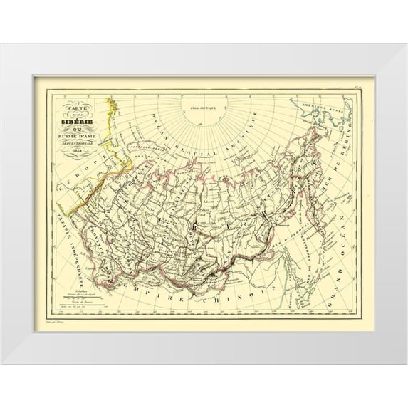Thierry 18x15 White Modern Wood Framed Museum Art Print Titled - Siberia Russia Asia - Thierry 1834