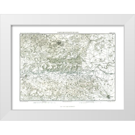 Thiers 14x12 White Modern Wood Framed Museum Art Print Titled - Laon France - Thiers 1866