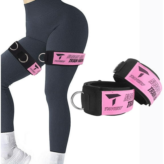 Thigh Ankle Strap Adjustable Neoprene Padded, Ankle Leg Cuffs with Resistance Bands for Leg Butt Training Workout Equipment, Strength Training,Hip Gluteus