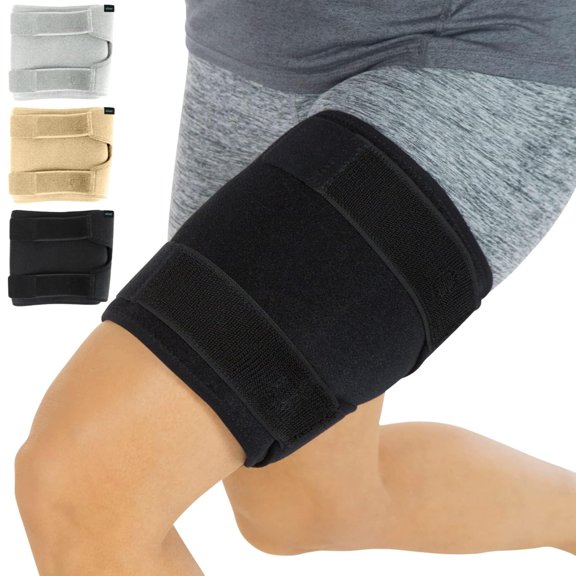 Thigh Br Hamtring Quad Wrap Adjable Compreion leeve upport for Pulled Groin Mucle, prain, Quadri, Tendiniti, Workout, ciatica Pain and Recovery Men, Women ()