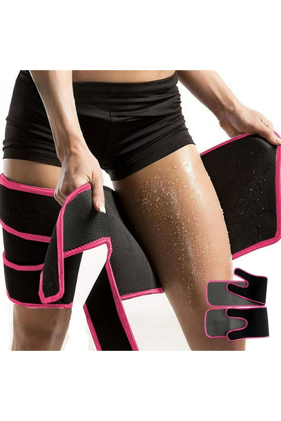 Thigh Compression Bands Leg Sweat Wraps Slimming Leg Trainer Straps, Adjustable Leg Support Compression Bands For Muscle Training Shaping Support, for Running Gym Workout Fitness