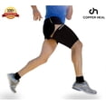 thumbnail image 1 of Thigh Compression Recovery Sleeve by COPPER HEAL Black Unisex Running, 1 of 5