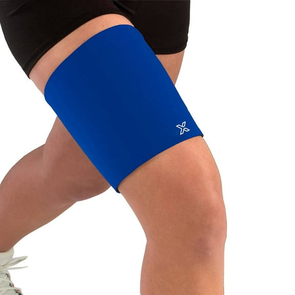 Thigh Compression Sleeve for Men and Women - Hamstring Strain, Quadriceps Strain, Groin Strain, Prevention - Medical Grade Compression Thigh Support (Royal Blue, Medium)