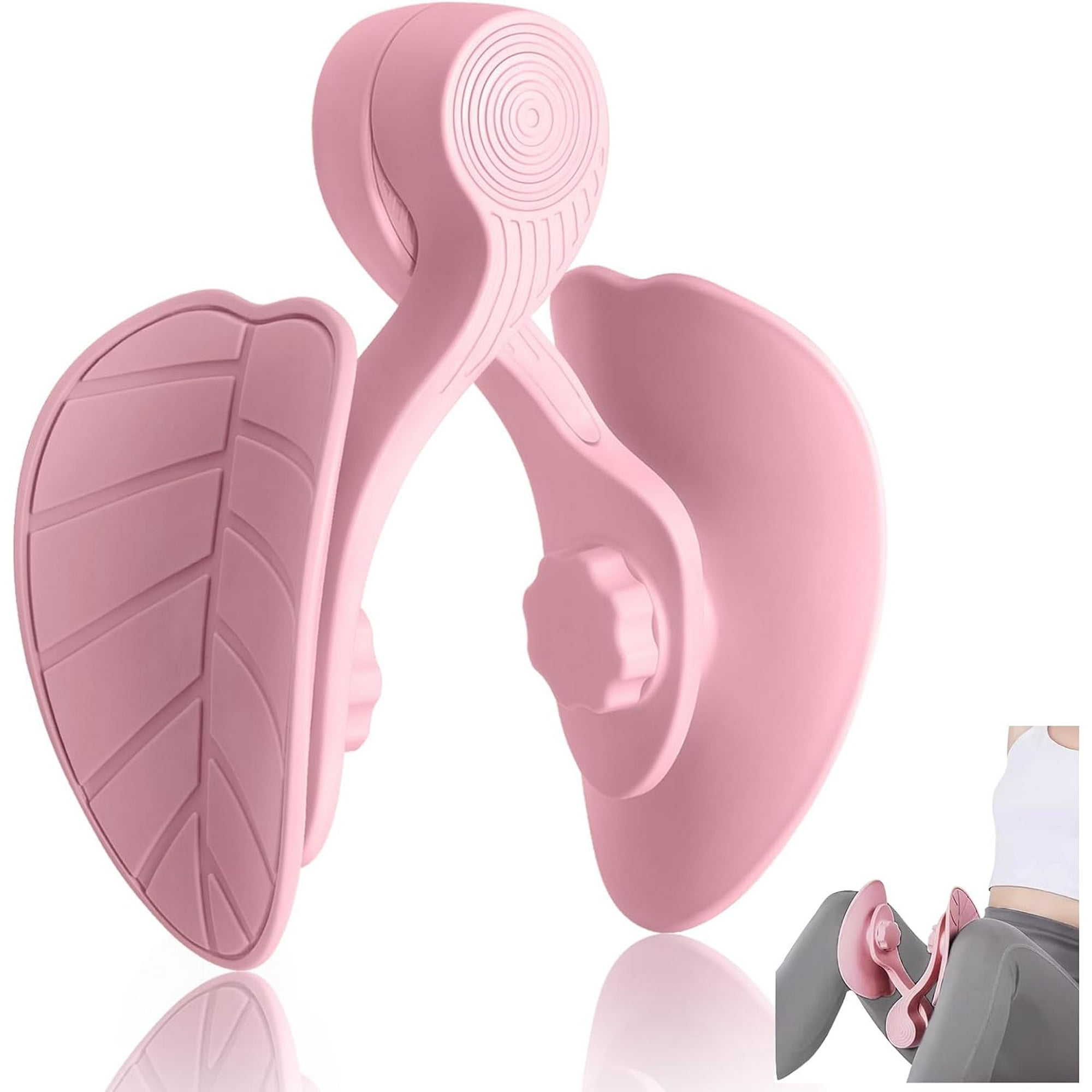 Thigh Exerciser, Hip & Inner Thigh Exercise Equipment, Pelvic Floor Muscle Trainer with Figure 8 Resistance Band for Arm Leg, Thigh Toner Kegel Exercise Products for Women