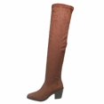 thumbnail image 1 of Thigh High Block Heel Boot Women Pointed Toe Stretch Over The Knee Boots, 1 of 8