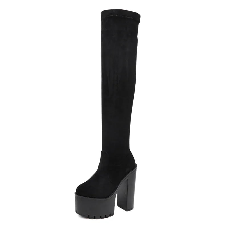 Thigh High Boots For Tall Women Utral High Heels Shoes Nightclub Party ...