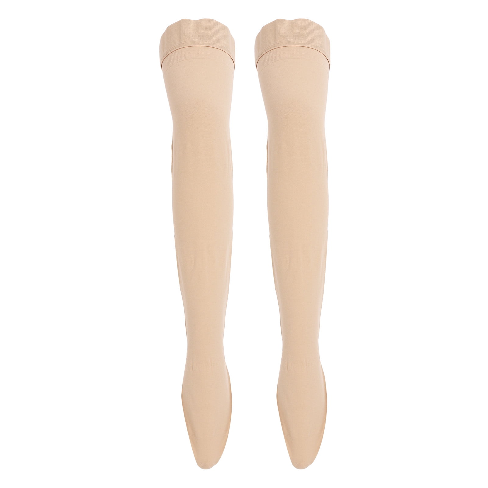 Thigh High Compression Socks Beige 23?32mmHg Pressure Closed Toe Sports