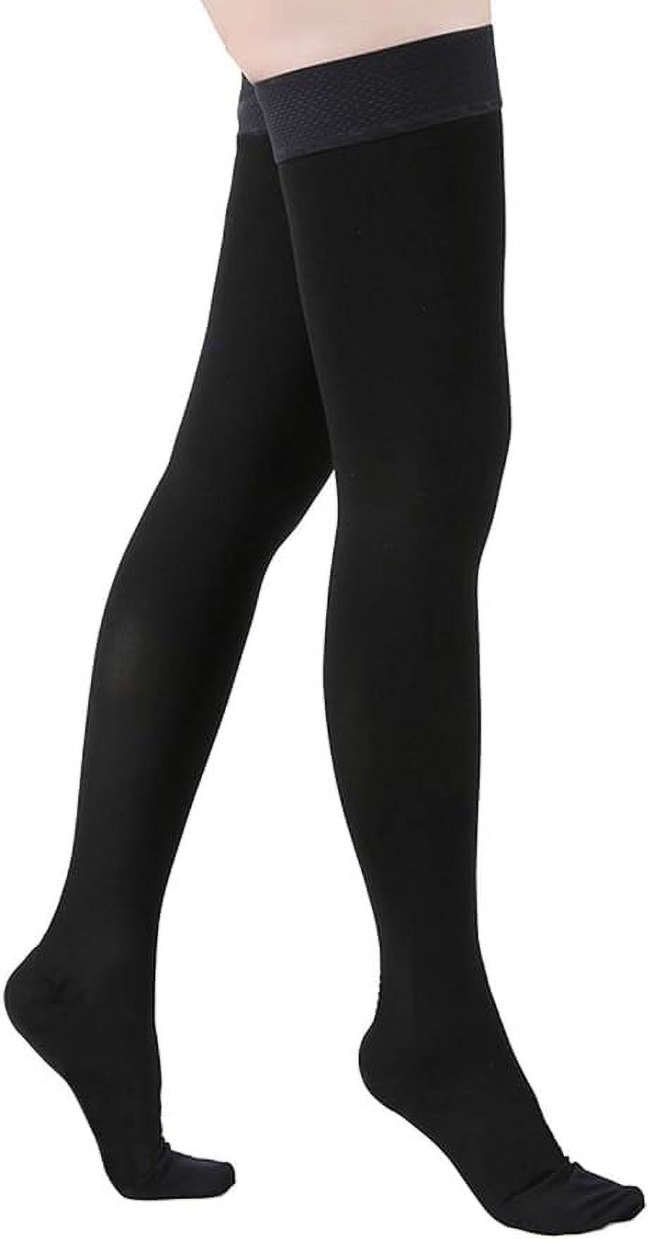 Thigh High Compression Stockings Closed Toe for Men & Women, Opaque, KEKING 2030mmHg Graduated
