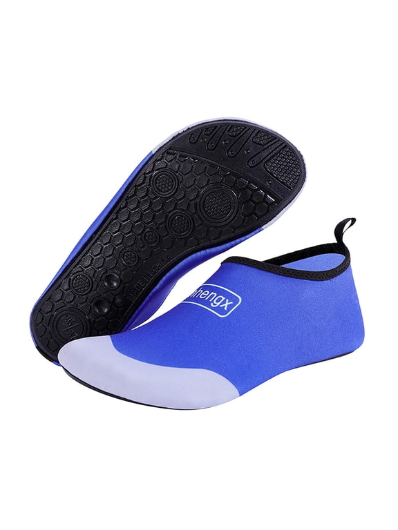 Thigh High Socks Women Beach Socks for Men Women, Water Shoes Breathable Socks for Swimming Surfing Diving Blue L