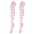 thumbnail image 1 of Thigh High Socks for Women Striped Print Elastic Long Over The Knee Stockings for Daily or Anime Cosplay Party Costume, 1 of 9