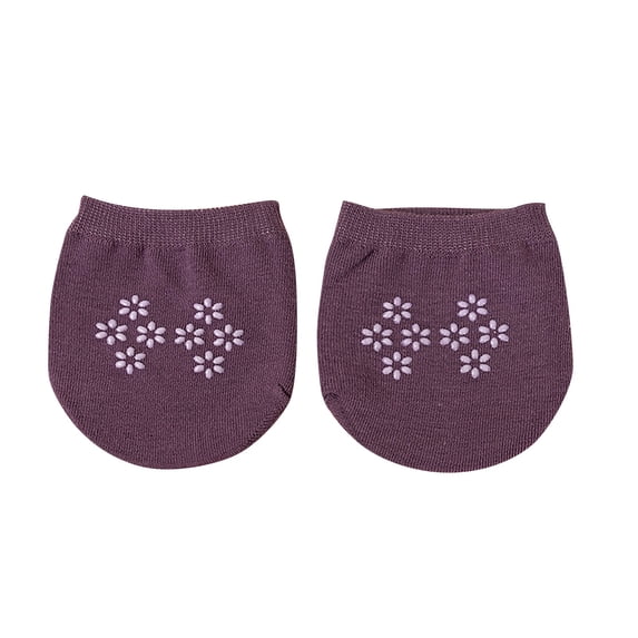 Thigh High Stockings Half Foot Socks Summer Solid Color Non Slip forefoot Slipper Socks Compression Socks for Women Purple One Size