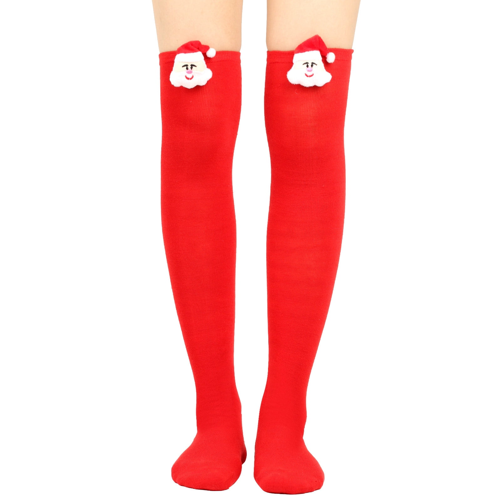 Thigh High Stockings Plus Size Christmas High Long Stockings Over Knee Socks  Christmas Party Socks Knee High Long Striped Stocking Socks - Walmart.com