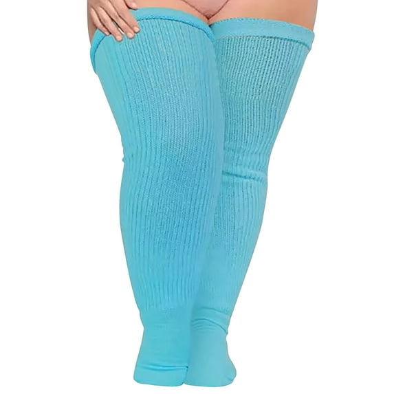 Thigh High Stockings Plus Size Cotton Extra Thick Over Knee Thigh Socks Thermal Socks Multicolor A