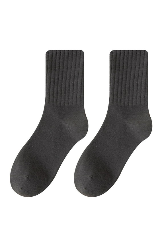 Thigh High Stockings, Stockings for Women, FNGZ Women's Solid Color Mid-Tube Socks, Fall/Winter, All-Long Tube, Pure Cotton Pile Socks