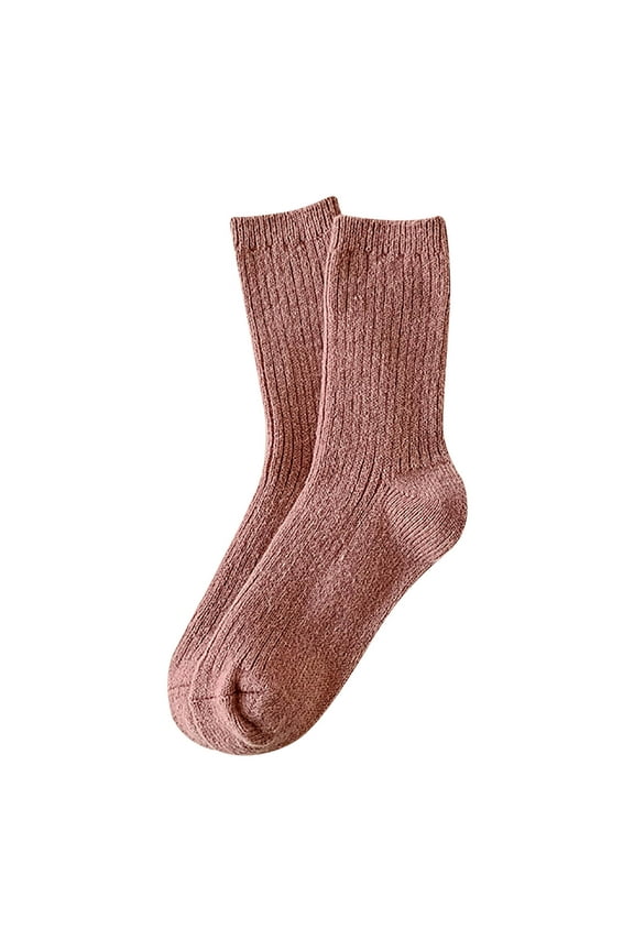 Thigh High Stockings, Stockings for Women, FNGZ Women's Solid Multicolor Thick Warm Mid-Tube Socks for Fall/Winter
