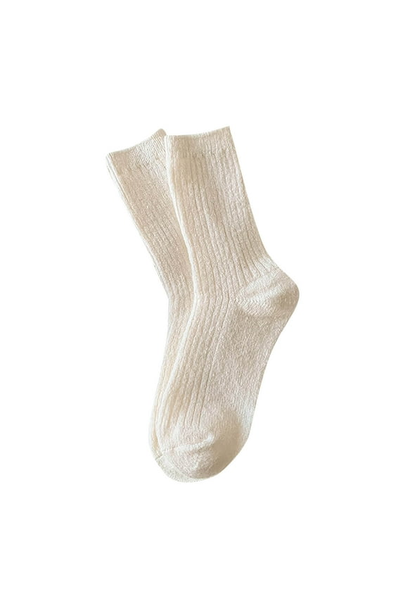 Thigh High Stockings, Stockings for Women, FNGZ Women's Solid Multicolor Thick Warm Mid-Tube Socks for Fall/Winter