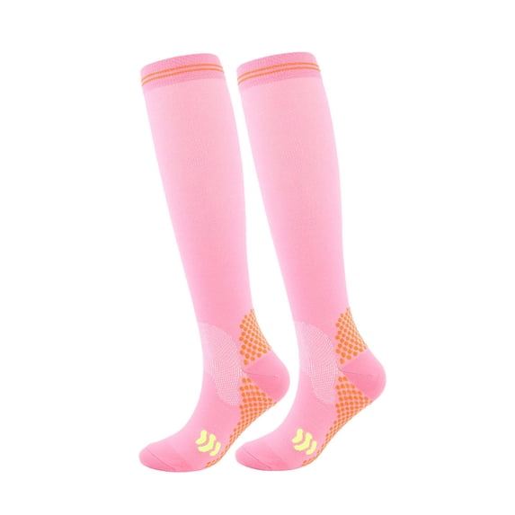 Thigh High Stockings Unisex Compression Socks for Circulation Athletics Cycling Support Compression Socks for Women Pink L