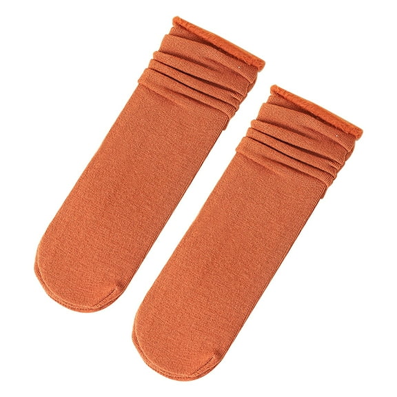 Thigh High Stockings Winter Solid Thick Warm Socks Cozy Crew Socks Compression Socks for Women Red A