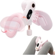 Thigh Hip Trainer 36 LB Resistance, Inner Thigh & Leg Exercise Equipment, Portable Lower Body Strength Trainer with Non-Slip Pads for Home Workout, Fitness Training, Pink