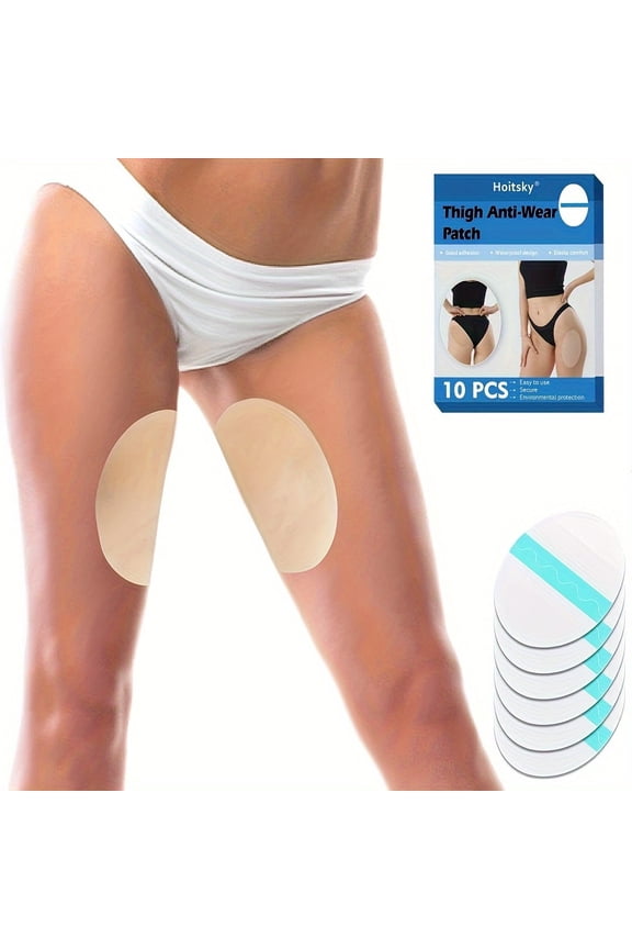 Thigh Inner Anti-Chafing Sticker, Self-Adhesive Wear-Resistant Disposable Body Anti-Friction Pads, Transparent Ultra-Thin Invisible Patch,10PCS
