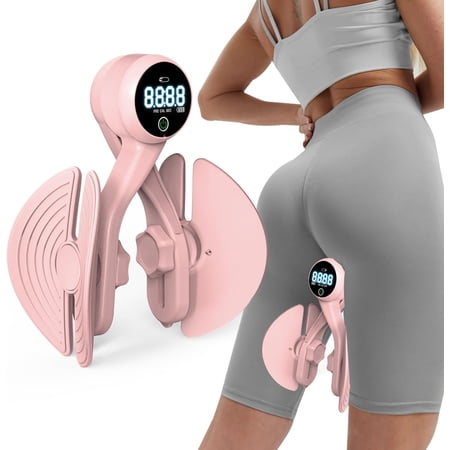 Thigh Master Thigh Exerciser, Kegel Exerciser for Pelvic Floor Muscle, Inner Thigh Exerciser for Butt, Arm, Leg Workout, 4 Levels Adjustable Resistance, Exercise Equipment with Counter.