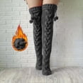thumbnail image 1 of Thigh The Stockings High Warm Socks Long Women Ladies KNEE Stockings Girls OVER Socks Body Lace Stocking Garter Hosiery Colorful Tights Womens Pantyhose Stockings with Garter Belt Attached Knitted, 1 of 4