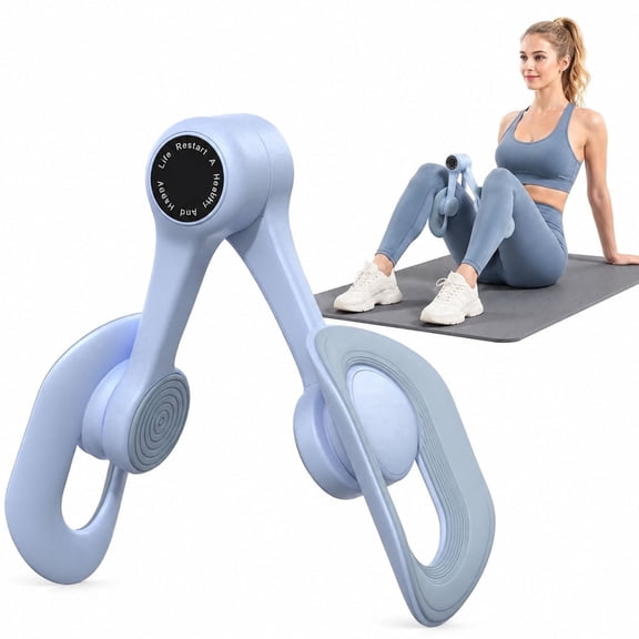 Thigh Trainer, Adjustable Inner Thigh Exercise Equipment, 16 LBS Resistance Pelvic Floor Trainer, Portable Workout Machine for Arms, Legs, Hips