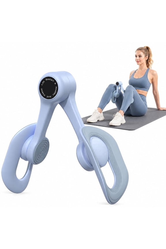 Thigh Trainer, Adjustable Inner Thigh Exercise Equipment, 16 LBS Resistance Pelvic Floor Trainer, Portable Workout Machine for Arms, Legs, Hips