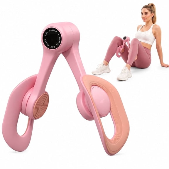 Thigh Trainer, Adjustable Inner Thigh Exercise Equipment, 16 LBS Resistance Pelvic Floor Trainer, Portable Workout Machine for Arms, Legs, Hips