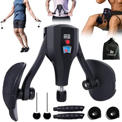 Thigh Trainer Pro 0-132 lbs Adjustable Resistance, Inner Thigh & Pelvic Floor Kegel Exerciser with Arm Workout Handles & Wireless Jump Rope for Home Fitness for Women & Men