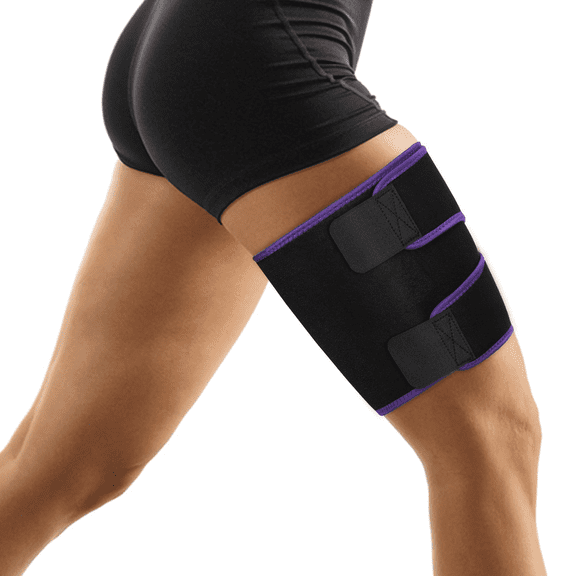UTOURS Thigh Wraps Support, Adjustable Compression Neoprene Thigh Wraps Hamstring Quad Wrap Upper Leg Brace for Women Men Pulled Groin Muscle, Quadriceps