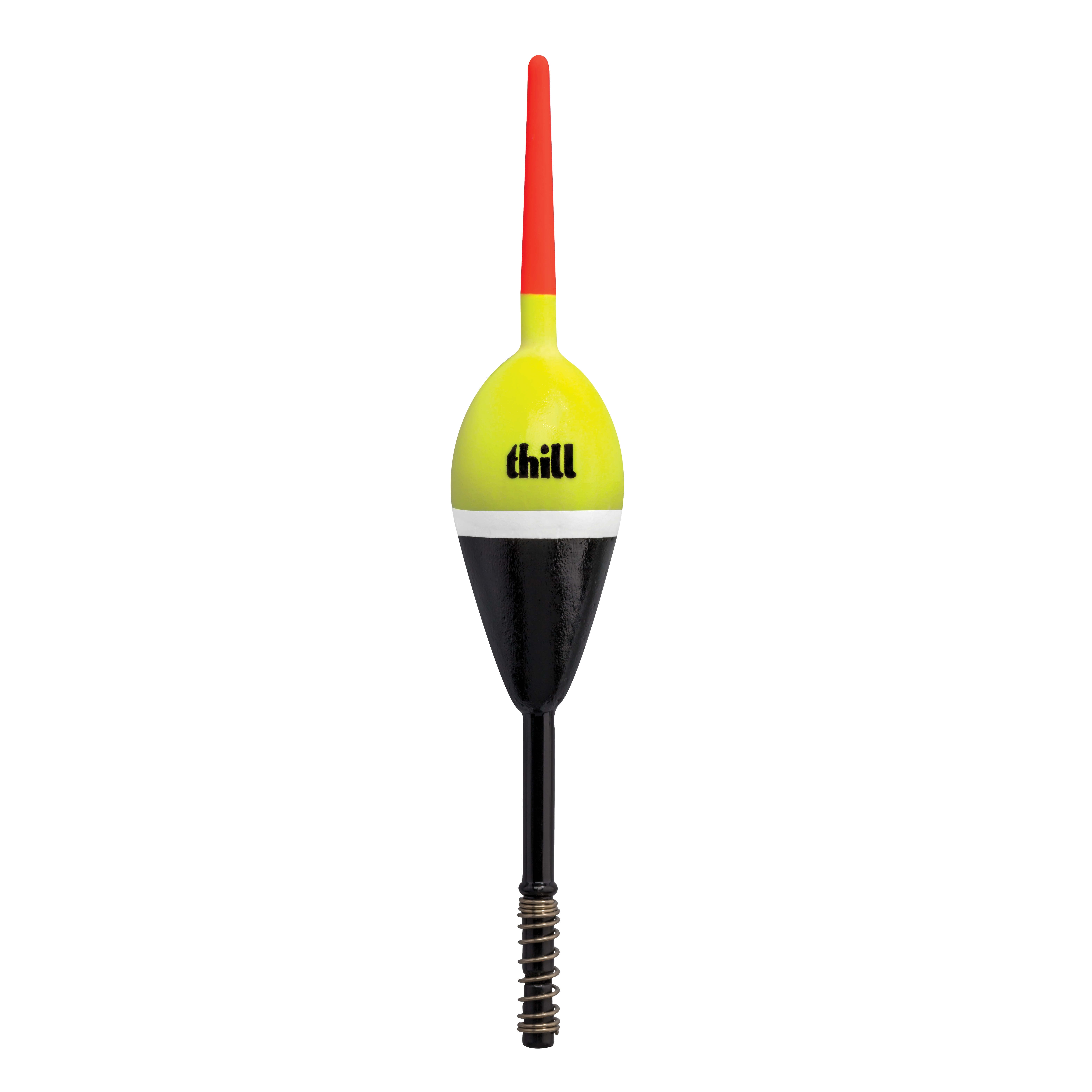 Thill Night N Day Glow Float Fishing Spring Float Yellow Black 1 Oval 