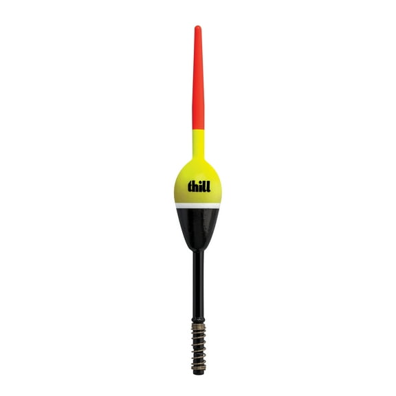 Thill Night N Day Glow Float Fishing Spring Float Yellow Black 3/4 in. Oval