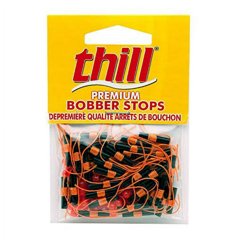 Thill Premium Bobber Stops for Fishing Floats, Fishing Gear and Accessories,  40 Pack, Fluorescent Orange 