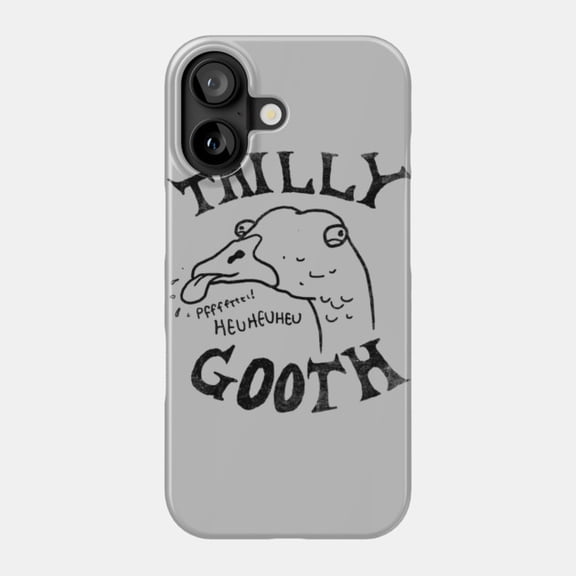 Thilly Gooth Silly Goose Funny Meme Graphic Case for Apple iPhone 11 to 17