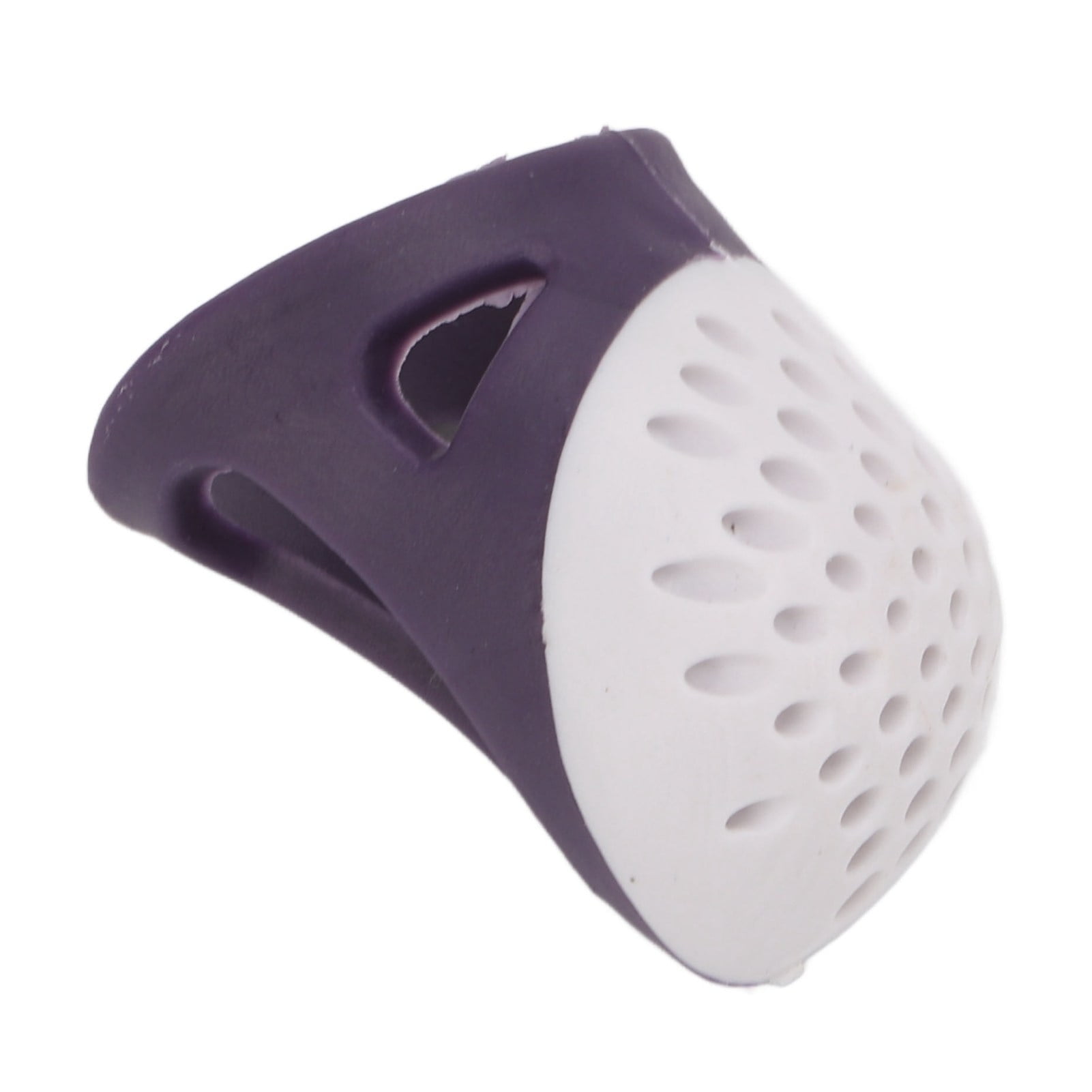 Thimble, Rubber Finger Pads Reusable Purple Large Knitting Thimble