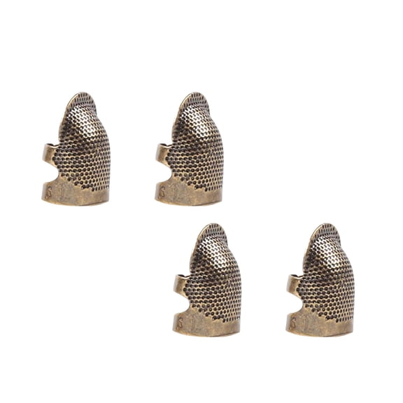 Thimble For Sewing Adjustable Finger Thimble Set - Durable Sewing Tools for Quilting & Needlework - Pain Relief for Crafting - 4 Pack Protective Knitted Covers