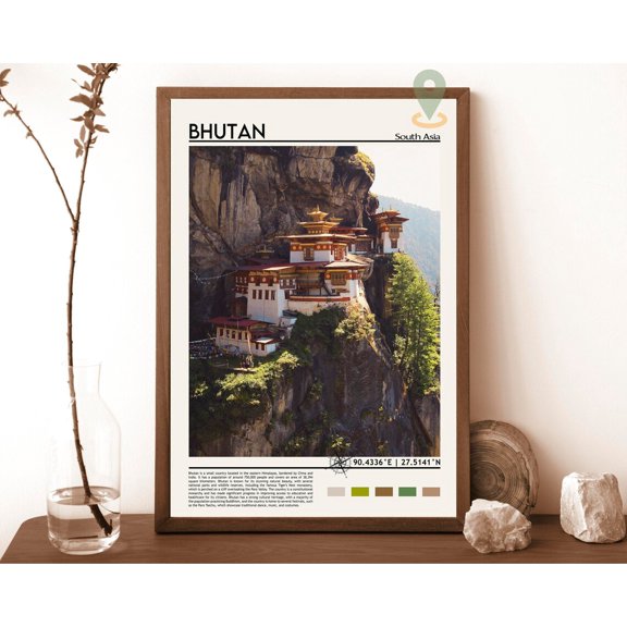 Thimphu Print, Bhutan Print, Bhutan Poster, Bhutan Wall Art, Bhutan Travel, Bhutan Art Print, Bhutan Artwork, Bhutan Photo, Bhutan Thimphu Wall Art, Modern Wall Decor, 24x36 UNFRAMED