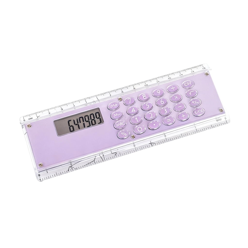 Thin 15cm Double Scale Ruler With Built In 8 Digit Digital Calculator ...