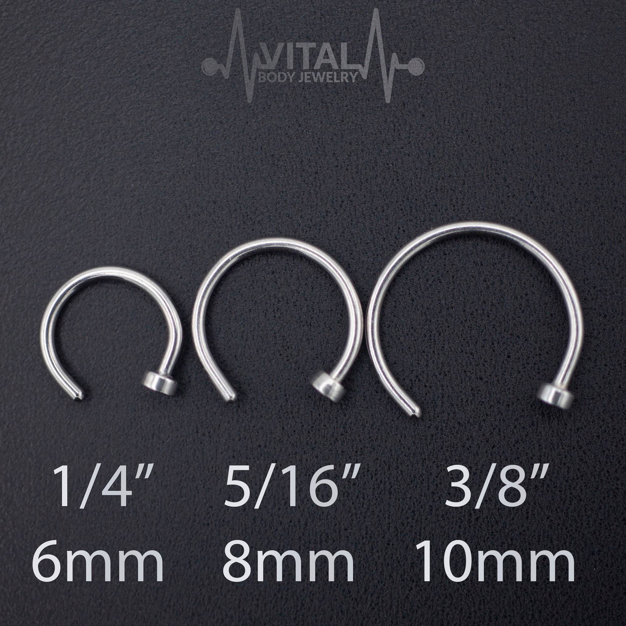 Thin surgical steel nose on sale ring