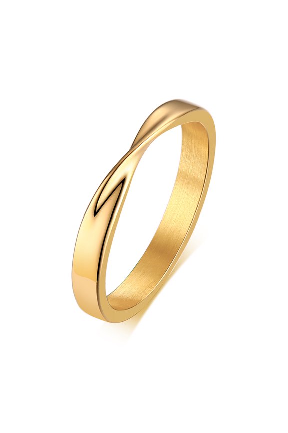 Thin 3mm Womem's Mobius Ring Charm Stainless Steel Twist Mobius Wedding Ring Infinite Love Gitfs