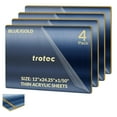  Thin Acrylic Sheet 4 Pcs Blue/Gold Matte, Gloss & Brushed metal