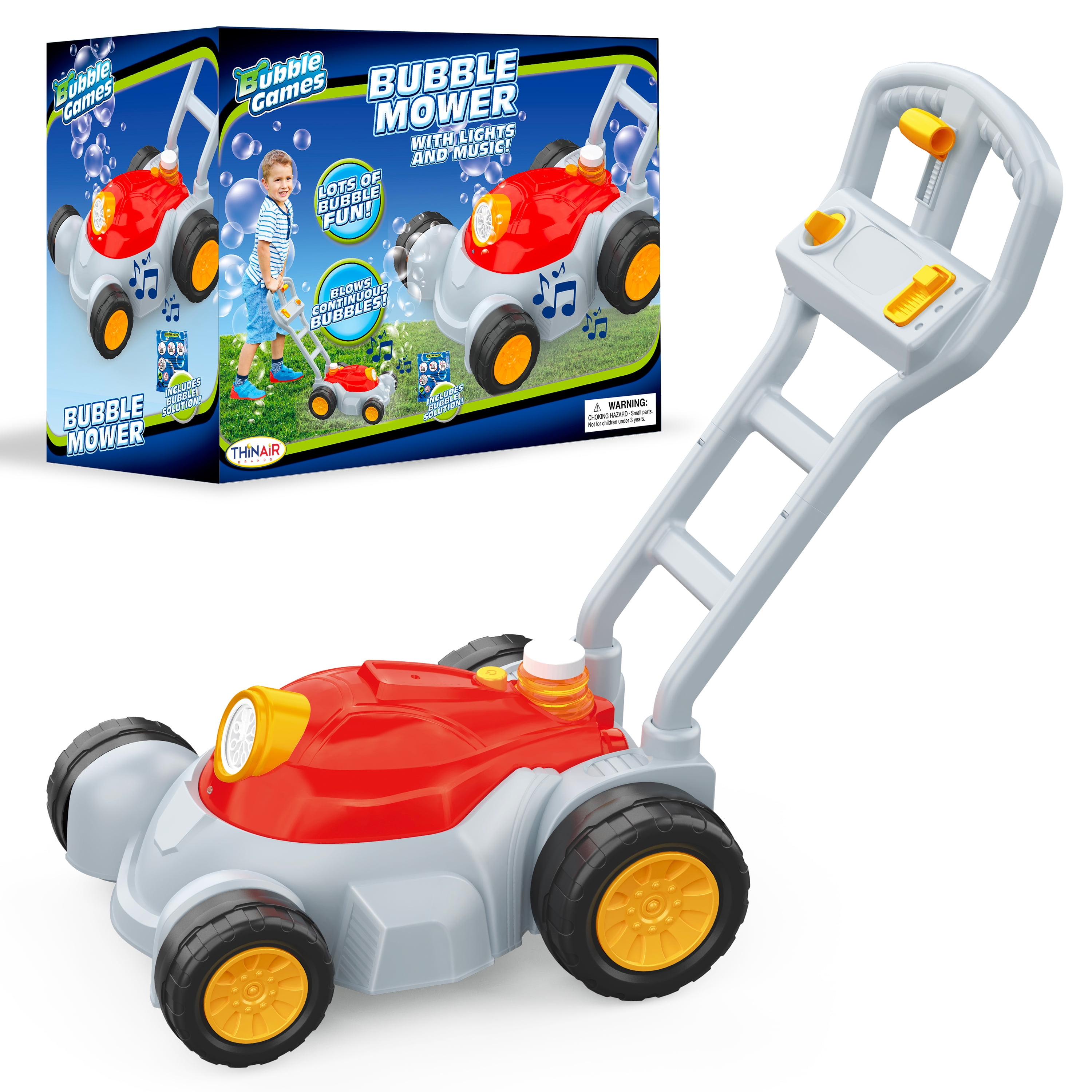 TEMI Bubble Lawn Mower for Kids, Automatic Bubble Mower with Music